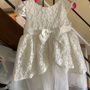 White Floral Dress 4T